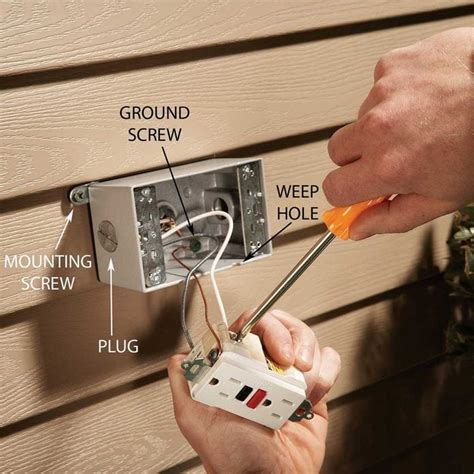 installing an exterior outlet box